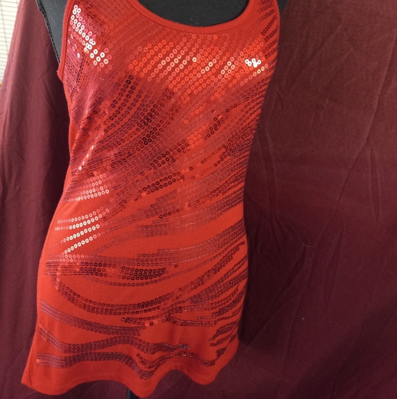 Rue21 size S red sequen tank top - Picture 2 of 7